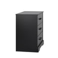 thumbnail image 6 of Prepac Rustic Ridge Farmhouse Nightstand Bedside Table, Black Nightstand for Bedroom, End Table with 3 Drawers 16.25"D x 27.5"W x 26.75"H, BDNR-1603-1, 6 of 12