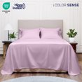 thumbnail image 3 of Color Sense 6-Piece 800 Thread Count Purple Cotton Rich Adult Bed Sheet Set, Queen - Deep Pocket, 3 of 6