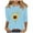 Light Blue, variant on DDAPJ pyju Women 3/4 Sleeve Sunflower T-Shirt Cute Graphic Tees Dressy Casual Summer Blouse Three Quarter Length Pullover Tops Prime Sales of The Day Black XXL