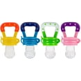 thumbnail image 2 of Chupete de bebé con tetina de frutas para papilla de frutas y verduras | tetina de silicona en pezón| Mordedor de juguete de masaje de entrenamiento | Bolsas de silicona sin BPA suaves y seguras de gr Namotu ZH-422-1, 2 of 7