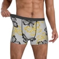 thumbnail image 2 of Kdxio Men's Boxer Briefs with Golden Glitter Butterflies Print - Comfortable and Breathable Underwear for Everyday Wear, 2 of 7