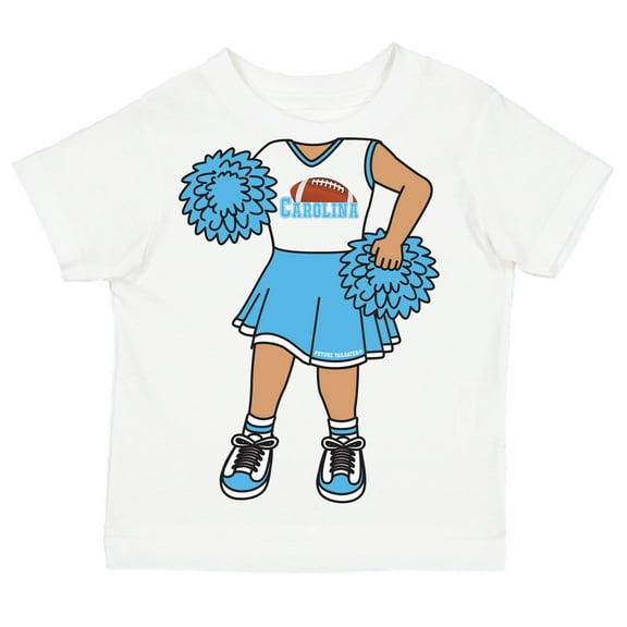 Future Tailgater Heads Up! Cheerleader Infant Toddler Youth T-Shirt for Carolina Fans