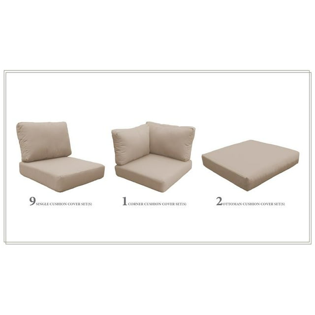 High Back Cushion Set for FAIRMONT-17b in Wheat