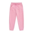thumbnail image 5 of HAOTAGS Fleece-Lined Sweatpants for Boys & Girls Elastic Waist with Functional Side Pockets, Warm & Stretchy Joggers Pink Size 13, 5 of 7