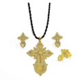 thumbnail image 4 of Ethiopian Jewelry Sets Cross Pendant Necklaces Earrings Rings African Eritrean Habesha Wedding Accessories 139016, 4 of 5