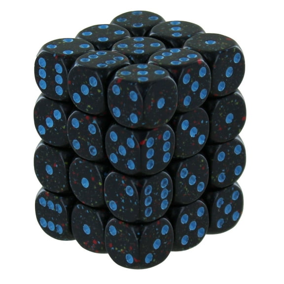 DND Dice Set-Chessex D&D Dice-12mm Speckled Blue Stars Plastic Polyhedral Dice Set-Dungeons and Dragons Dice Includes 36Dice - D6, Various (CHX25938)