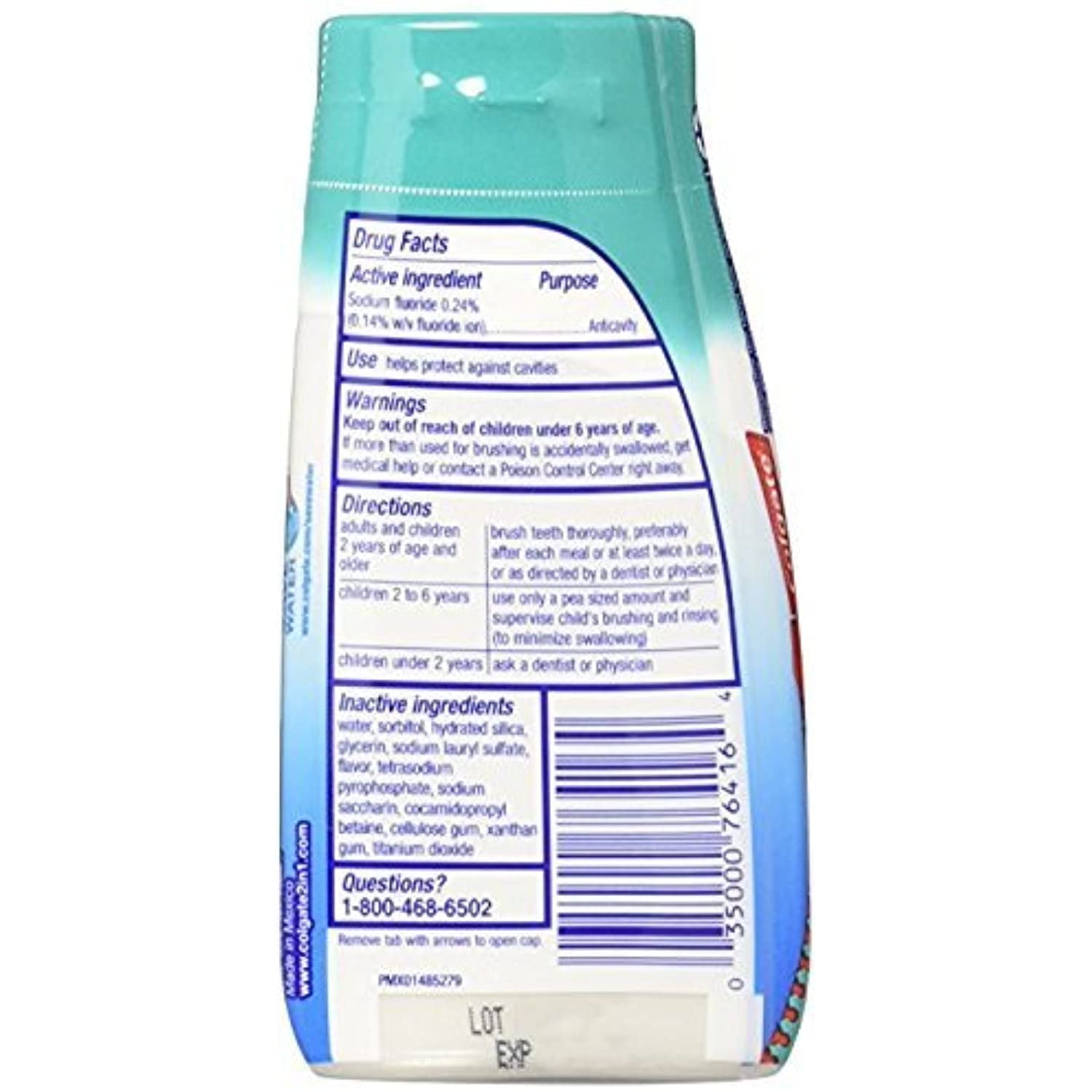 Colgate 2-In-1 Toothpaste And Mouthwash Whitening Icy Blast - 4.6 Oz, 6 Pack