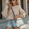 thumbnail image 3 of HELLHERO Green Leaf Pattern Sling Bag, Fashion Shoulder Bag PU Leather Waterproof Casual Shoulder Bag for Daily Shopping, 3 of 6