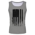 thumbnail image 2 of kpoplk Mens American Flag Tank Tops 4th of July Patriotic Shirts Independence Day USA Workout Tee Summer Short Sleeved T-Shirt(Grey,M), 2 of 6