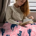 thumbnail image 5 of Colorful Cosmic Midnight Western Cowboy Blanket West Cowboy Ride Horse Desert Cactu Flannel Gift Blanket for Horse Lovers Lightweight Soft Blanket for Bed Couch Outdoor 40''''x 50'''' for Kid/Child, 5 of 6
