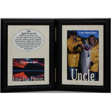 5x7 Uncle The Spirit Lives On Poem Hinged Double Memorial
