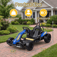 thumbnail image 3 of VIBESPARK Drift Go Kart, 24V 10AH Electric Go Kart for Kids Ages 6-14, 360° Drift Mode, Ride On Car with Backrest & Adjustable Seat, 300W Dual Motors, Max Speed 7.5mph/h, Blue, 3 of 9