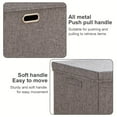 thumbnail image 5 of 2-Pack Extra Large Linen Storage Bins with Lids - Gray Fabric Organizers for Closet, Bedroom, Nursery & Under-Bed Storage, 5 of 7