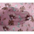 thumbnail image 4 of oneOone Viscose Chiffon Light Pink Fabric Flower & Leaves Watercolor Diy Clothing Quilting Fabric Print Fabric By Yard 42 Inch Wide, 4 of 4