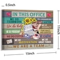 thumbnail image 5 of In This Office Motivational Wall Art Canvas,Rustic Office Teamwork Positive Inspirational Quotes Canvas Framed Wall Art Ready to Hang For Office Studio Wall Decor 12"x 15", 5 of 5
