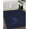 thumbnail image 3 of Ahgly Company Machine Washable Indoor Square Transitional Night Black Area Rugs, 8' Square, 3 of 7