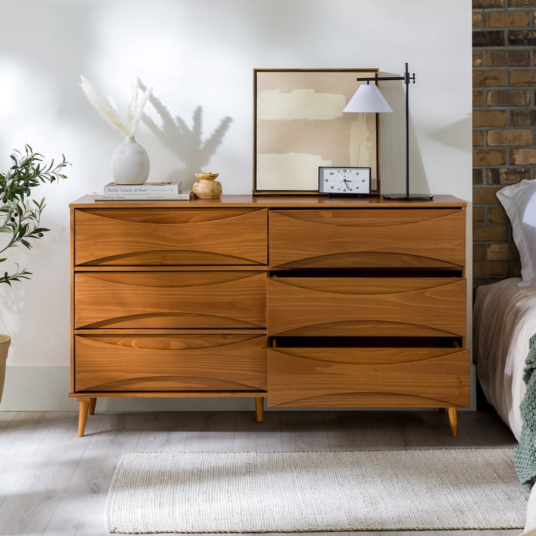walker edison sloane mid century modern solid wood dresser Sloane Mid-Century Modern Solid Wood Dresser