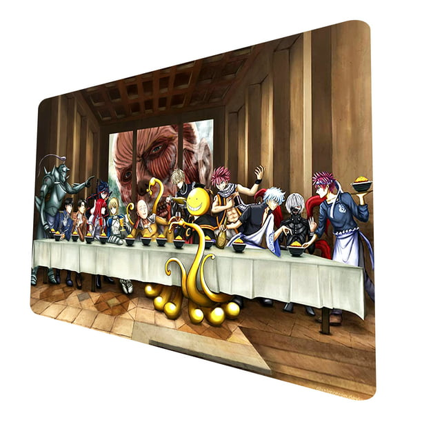 Anime Last Supper 14 X 24 in Playmat w/ Stitched Edging for Desk TCG &  Table Mat 