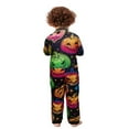 thumbnail image 6 of Xinhuaya Matching Halloween Pajamas Family Onesies 2023, Family Colorful Pumpkin Print Zip Up Jumpsuits Holiday Pajamas Sets, 6 of 6