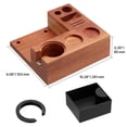 thumbnail image 6 of KFFKFF Coffee Compacting Station, Crafted from Sapele Wood,9-in-1 Versatile Compacting Station with Removable Slot, Simple to Maintain Coffee Knock Box with Stable Base, Suitable for 51-58 mm Handles, 6 of 9
