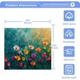 Anyway.go 4PCS Colorful Flowers Painting Towels Cotton Washcloths Set