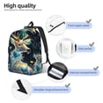 thumbnail image 4 of Lsque Colorful Stained Glass Deer Pattern Canvas Daypack, Durable Backpack, High-quality Versatile Backpack,Vintage Compact Backpack-Medium, 4 of 6