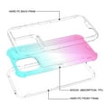 thumbnail image 6 of For Samsung Galaxy S24 5G Hybrid 3in1 Clear Two Color Tone Transparent Shockproof Rubber TPU + Hard Protective Frame Cover ,Xpm Phone Case [ Blue Teal + Pink ], 6 of 8