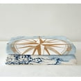 thumbnail image 3 of Nautical Anchor Sherpa Blanket Vintage Sail Boat Lighthouse Blanket,Conch Starfish Seashell Throw Blanket for Bed Chair Twin Size Ocean Wave Fleece Blanket,Sketch Style World Map Living Room Decor, 3 of 6