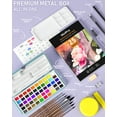 thumbnail image 6 of Nicpro 5" x 2" x 10" Metallic and Fluorescent Watercolor Art Supplies Kit, 6 of 8
