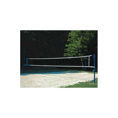 Outdoor Steel Competition Volleyball System in Royal Blue - Set of