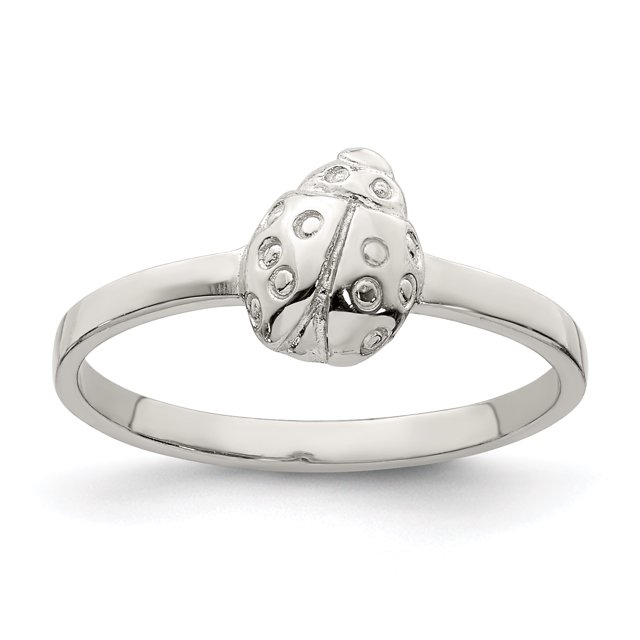 925 Sterling Silver Ladybug Childrens Ring Baby Animal