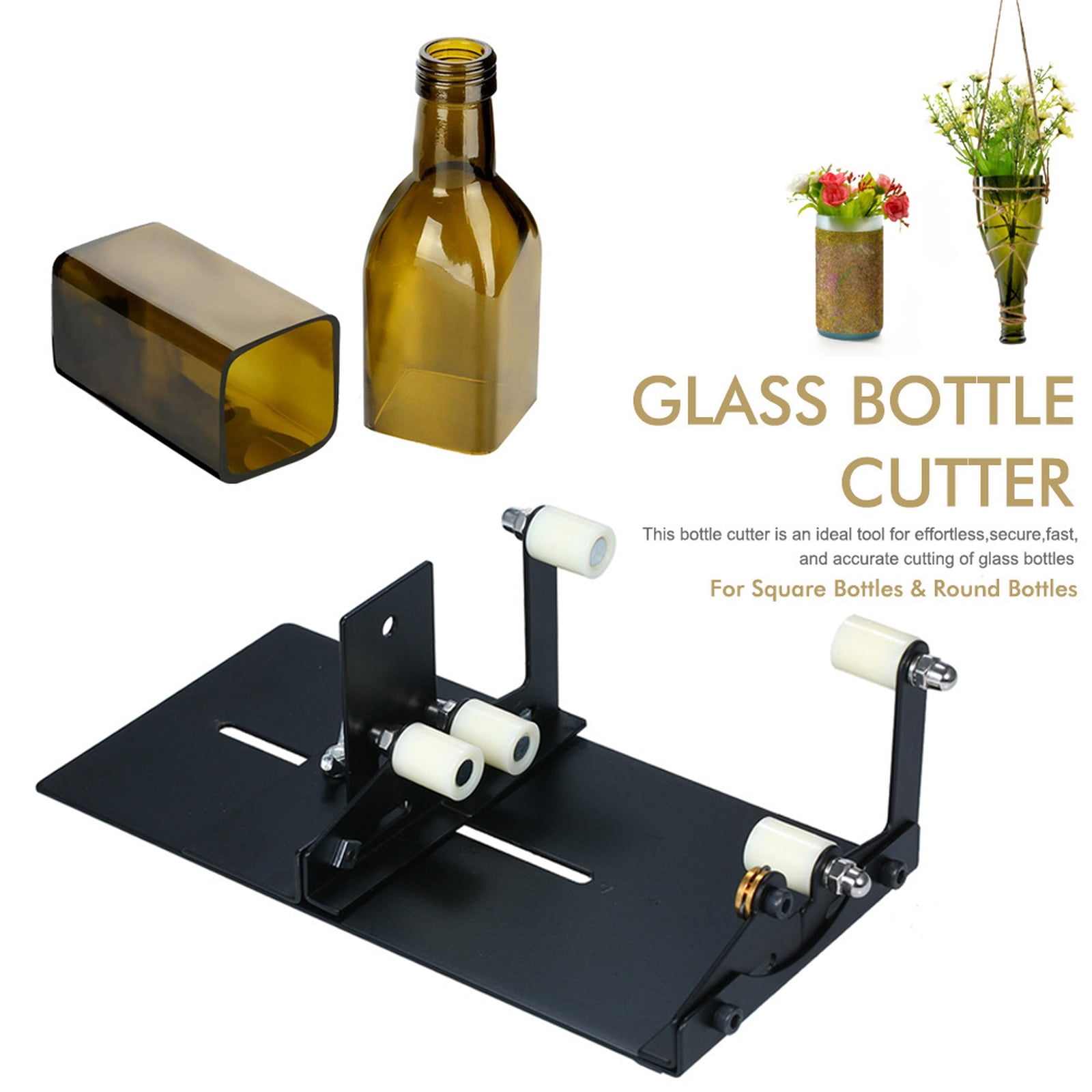Glass Cutting Tool | Glass Cutter for Bottles | Glass Bottle Cutter Kit for Round and Square Bottles, Cutting Craft Tool for Diy Bottle Glass Candle Jars Vases Home Decor, 1 Pack