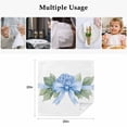 thumbnail image 4 of Hydrangea Spring Cloth Napkins, Idyllic Flower Floral Bow Plant Leaf Washable and Reusable Dinner Napkins Set of 4, Table Napkin for Kitchen Party Birthday Wedding Hotel Housewarming 20"x20", 4 of 8