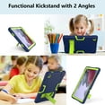 thumbnail image 5 of Galaxy Tab A8 Case for Samsung A8 10.5 Tablet Cover with Stand Heavy Duty Shockproof Rugged Protection Cover for Sm-X200 X205 (Navy RoseRed,SM-X200 X205 X207), 5 of 7