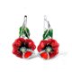 thumbnail image 5 of Pendiente de aro con forma de flor Chapado en plata, regalo, joyería de mujer de circón cúbico a la moda JM, 5 of 5