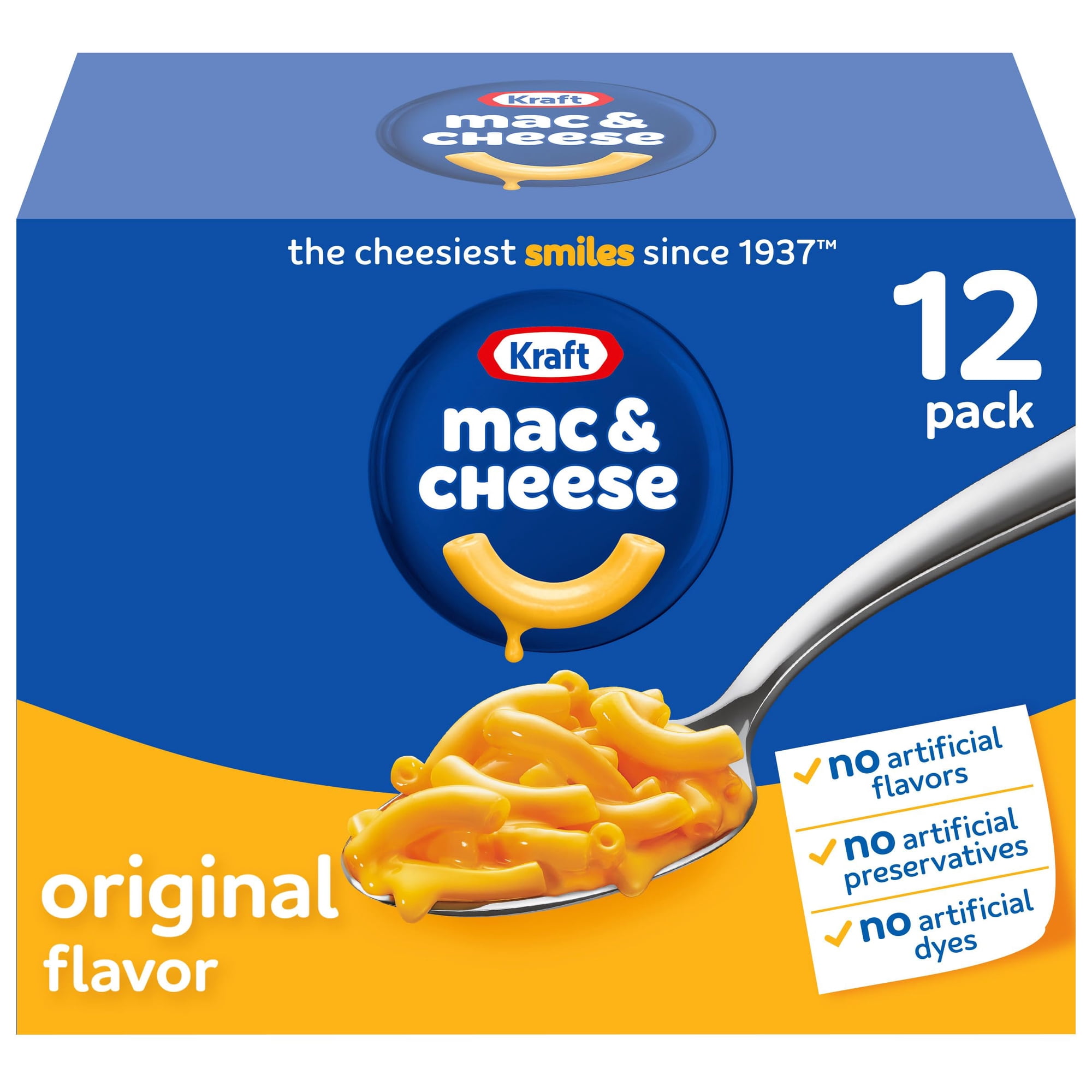 Kraft Mac and Cheese, 12 Boxes, for Easy Dinner or Dinner Sides