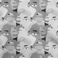 thumbnail image 1 of oneOone Velvet Gray Fabric Abstract Face Sewing Material Print Fabric By The Yard 58 Inch Wide, 1 of 4