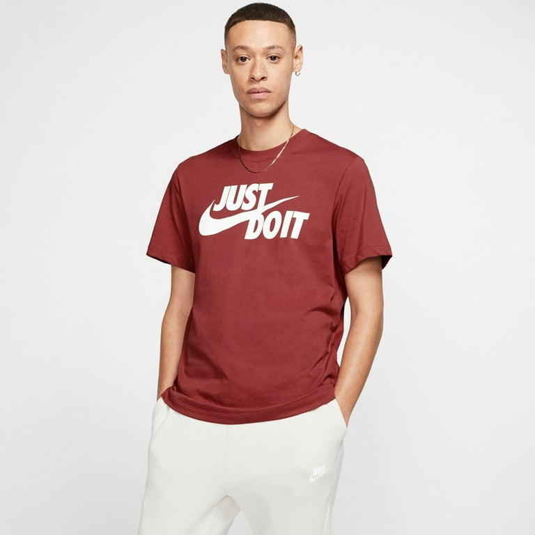 Men s Nike Black White Just Do It Logo T Shirt AR5006 011 L Walmart