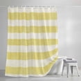 thumbnail image 4 of Shower Curtains for Bathroom-72"x72",Farmhouse Yellow Linen Stripes Waterproof Bath Curtain Grommet Shower Curtain Set with Hooks, 4 of 9