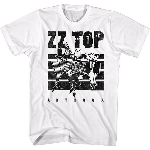 ZZ Top Antenna 2 White Adult T-Shirt L