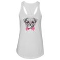 thumbnail image 1 of Pug With Glasses And Bow Tie Tank Women -Image by Shutterstock, Female XX-Large, 1 of 4
