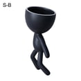 thumbnail image 1 of Ceramic Wall Plant Pots Hanging Planter Succulent Plant Pots Creative Human Shaped Small Cactus pots Flower Pots Mini Plant Planters, 1 of 8
