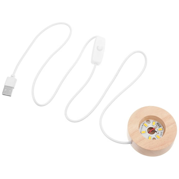 LEDMOMO Wooden LED Base for Crystal Spheres, Assorted Color, Home Decoration