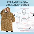 thumbnail image 4 of Oversized Wearable Blanket Hoodie,Golden Christmas Snowflake Pattern Sherpa Blanket Hoodie with Super Pockets,Super Warm Fuzzy Pullover for Women & Men, 4 of 6