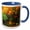 Blue/White, variant on 3drose, Moon Bridge, Japanese Garden, Portland, Oregon, Usa - Us38 Mhe0056 - Michel Hersen, 11oz Two-tone Black Mug