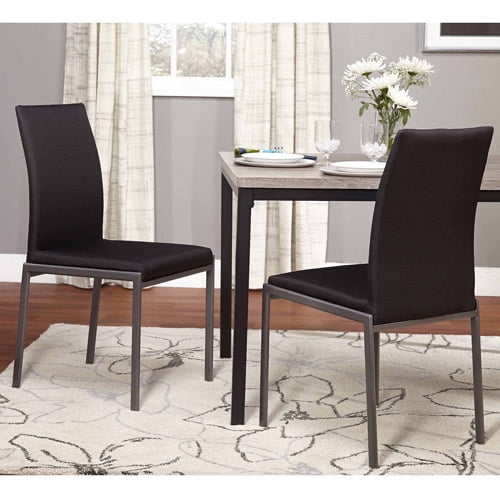 Harrison Dining Chairs, Black, Set of 2 - Walmart.com