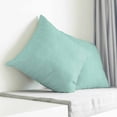 thumbnail image 3 of Linen Mint Green Pillow Covers 16x16 Inch Decorative Throw Pillow Cover, Modern Minimalist Pure Solid Color Sofa Pillowcases Accent Cushion Case Home Decor Bedroom Living Room, 3 of 6