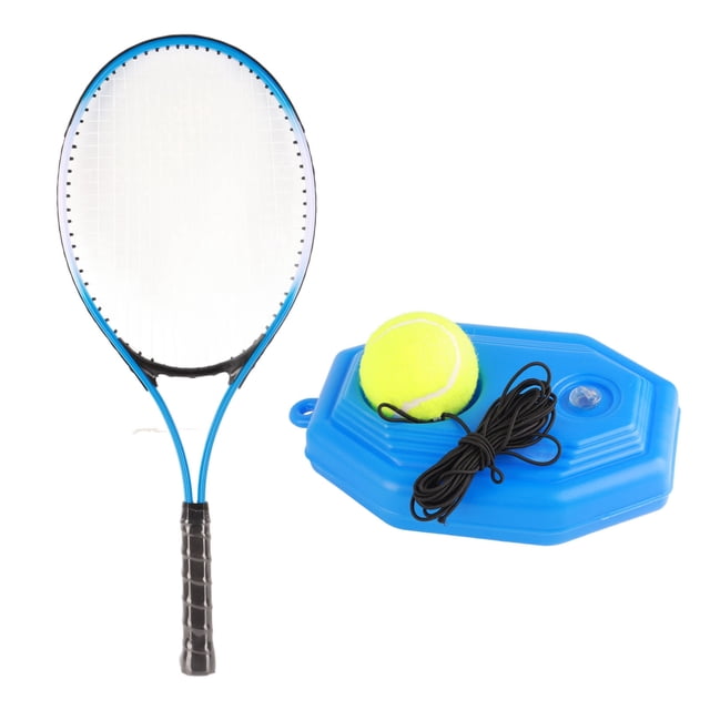 Tennis Trainer, Portable Racquet Head Tennis Practice Training Tool Stable Base Engineering Design for Tennis Court 1 Racket 1 Ball
