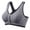 Gray, variant on Utoimkio Sports Bras for Women Padded Women Zip Front Sports Bras Wireless Post Surgery Bra Active Yoga Sport Yoga Bra
