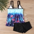 thumbnail image 4 of Maillots de Bain Deux Pièces pour Femmes, Tankinis Deux Pièces pour Femmes Col Rond Blouson Haut de Tankini avec Shorts Maillots de Bain Modestes Grande Taille P-5TG Liquidation Vêtements pour Femmes, 4 of 5